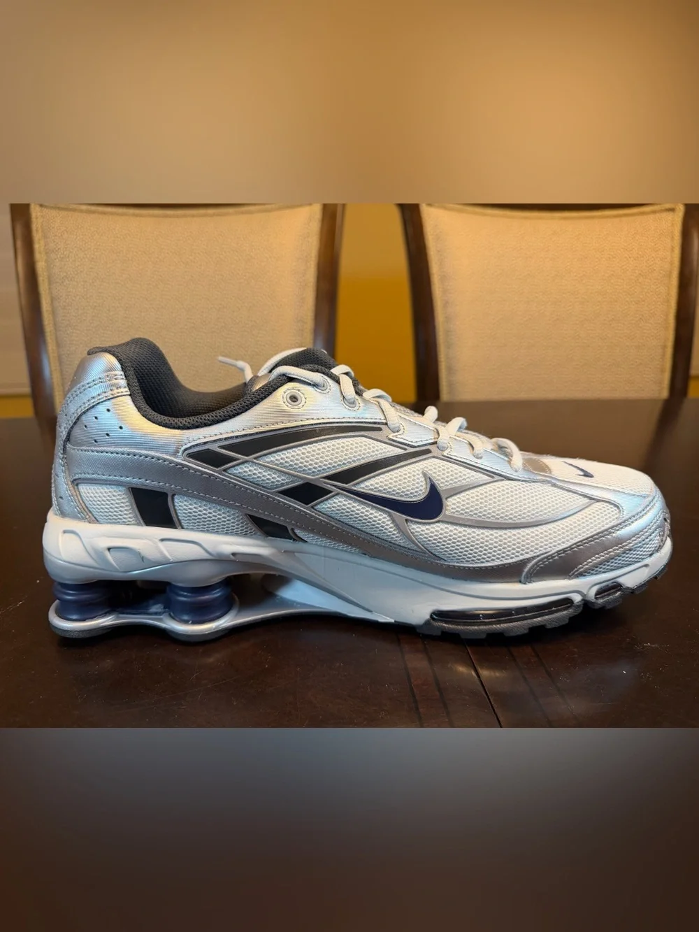 New Nike Shox Silver White Sneaker Shoes Size US 12